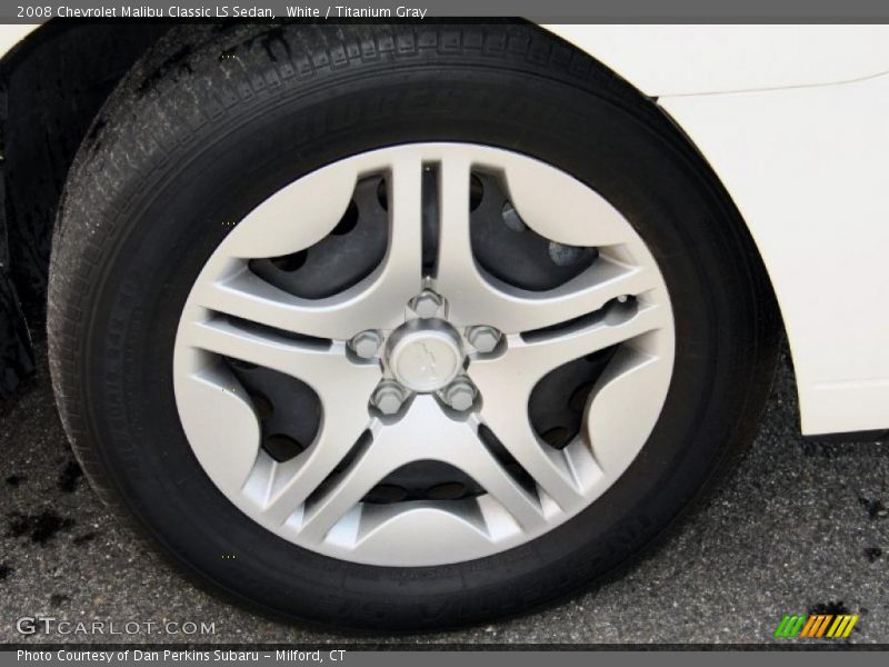 White / Titanium Gray 2008 Chevrolet Malibu Classic LS Sedan