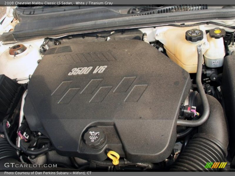 White / Titanium Gray 2008 Chevrolet Malibu Classic LS Sedan