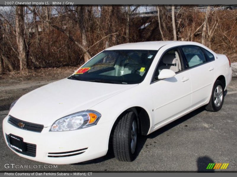 White / Gray 2007 Chevrolet Impala LS