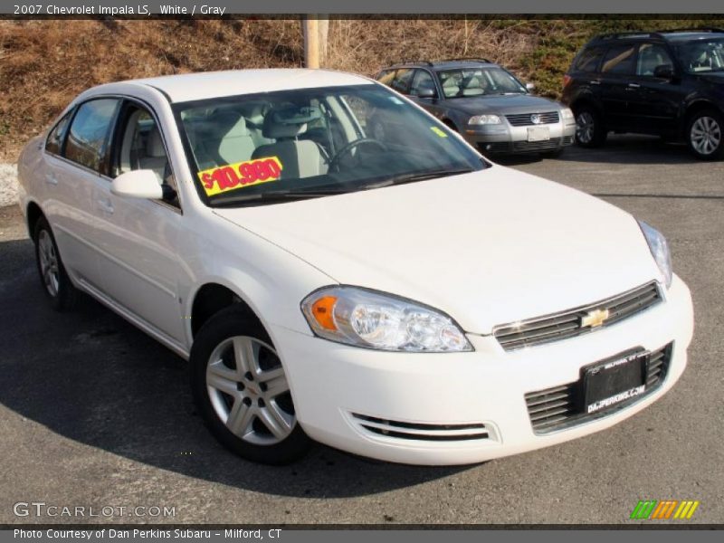 White / Gray 2007 Chevrolet Impala LS