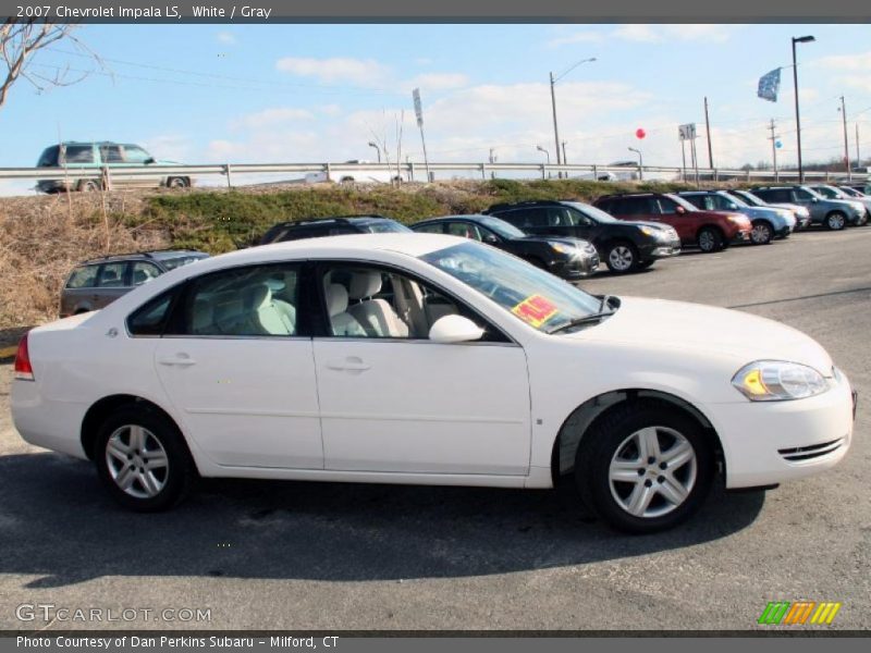 White / Gray 2007 Chevrolet Impala LS