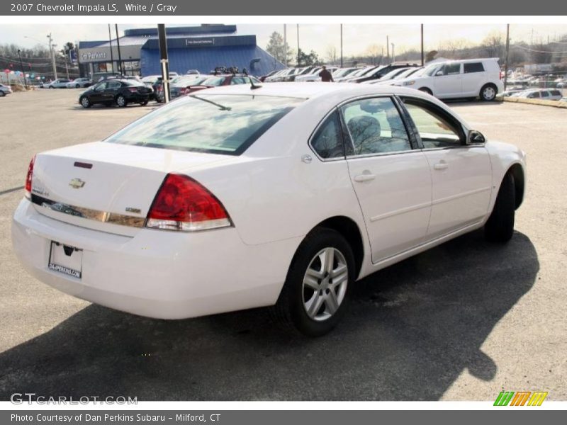 White / Gray 2007 Chevrolet Impala LS