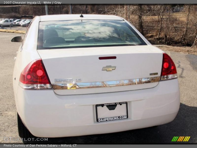 White / Gray 2007 Chevrolet Impala LS