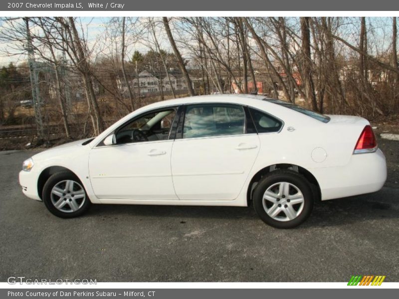 White / Gray 2007 Chevrolet Impala LS