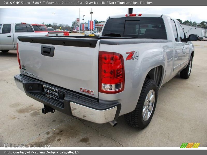 Pure Silver Metallic / Dark Titanium/Light Titanium 2010 GMC Sierra 1500 SLT Extended Cab 4x4