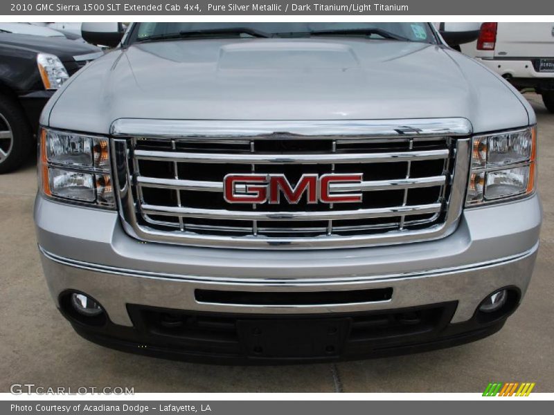 Pure Silver Metallic / Dark Titanium/Light Titanium 2010 GMC Sierra 1500 SLT Extended Cab 4x4