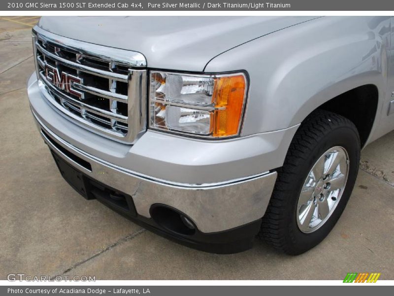 Pure Silver Metallic / Dark Titanium/Light Titanium 2010 GMC Sierra 1500 SLT Extended Cab 4x4