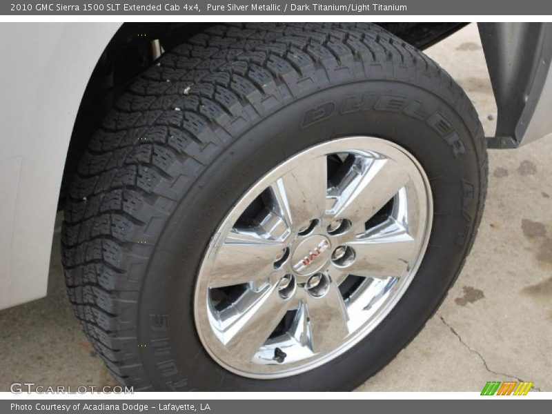Pure Silver Metallic / Dark Titanium/Light Titanium 2010 GMC Sierra 1500 SLT Extended Cab 4x4