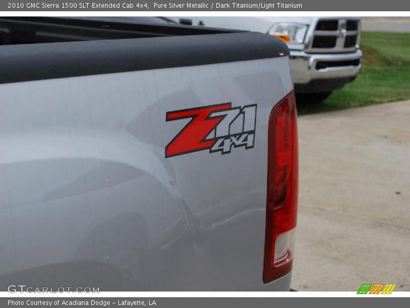 Pure Silver Metallic / Dark Titanium/Light Titanium 2010 GMC Sierra 1500 SLT Extended Cab 4x4