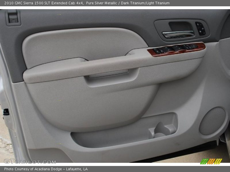Pure Silver Metallic / Dark Titanium/Light Titanium 2010 GMC Sierra 1500 SLT Extended Cab 4x4