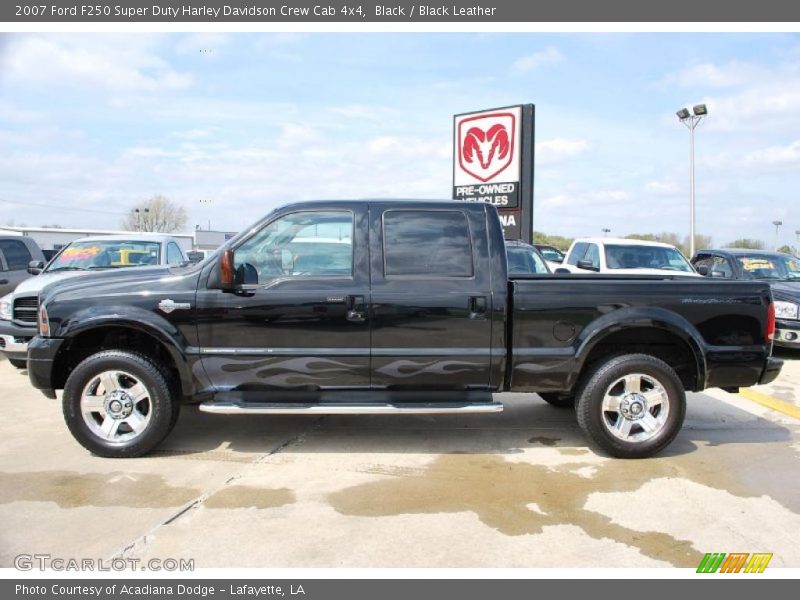 Black / Black Leather 2007 Ford F250 Super Duty Harley Davidson Crew Cab 4x4