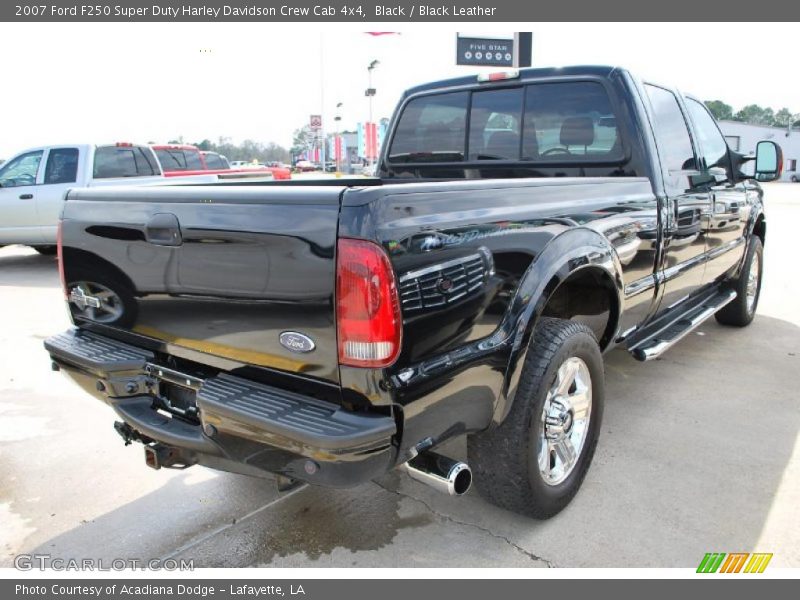 Black / Black Leather 2007 Ford F250 Super Duty Harley Davidson Crew Cab 4x4