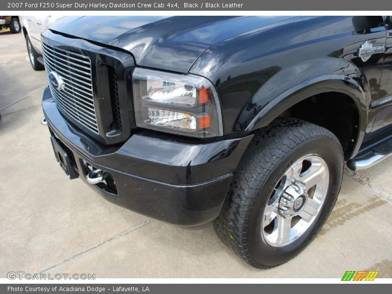 Black / Black Leather 2007 Ford F250 Super Duty Harley Davidson Crew Cab 4x4