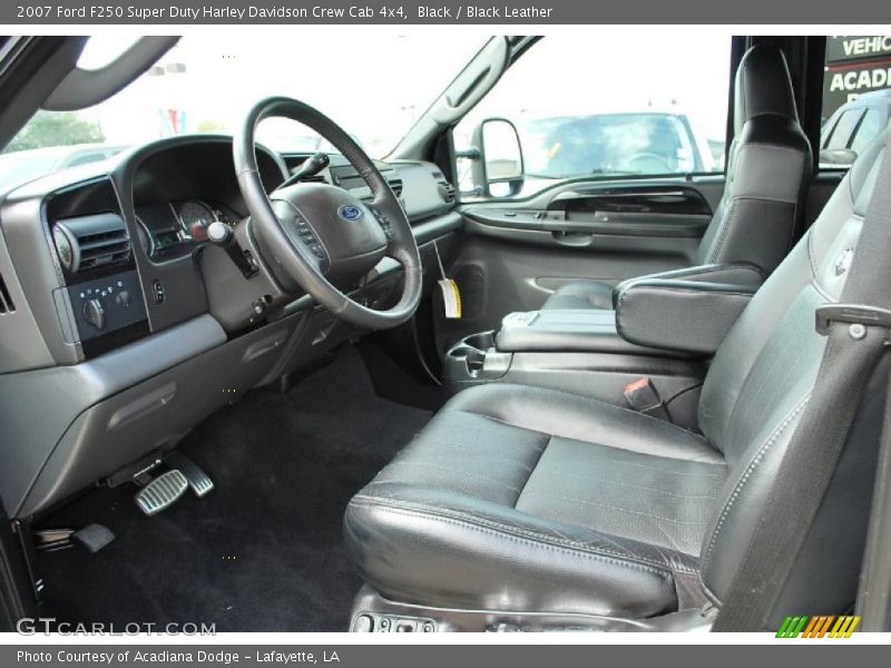  2007 F250 Super Duty Harley Davidson Crew Cab 4x4 Black Leather Interior