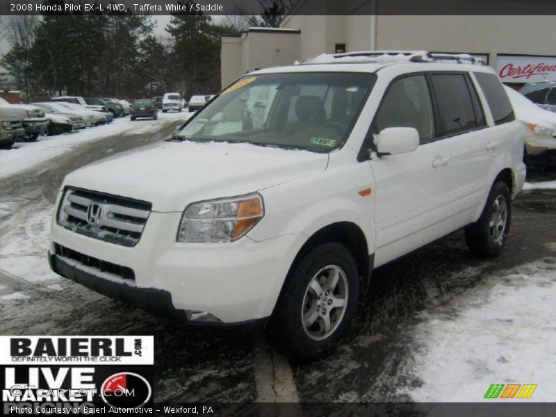 Taffeta White / Saddle 2008 Honda Pilot EX-L 4WD