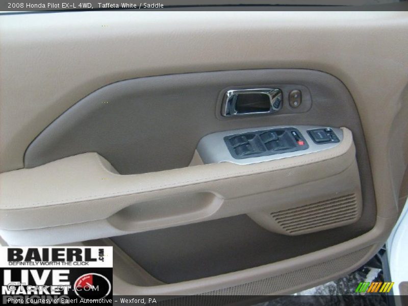 Taffeta White / Saddle 2008 Honda Pilot EX-L 4WD