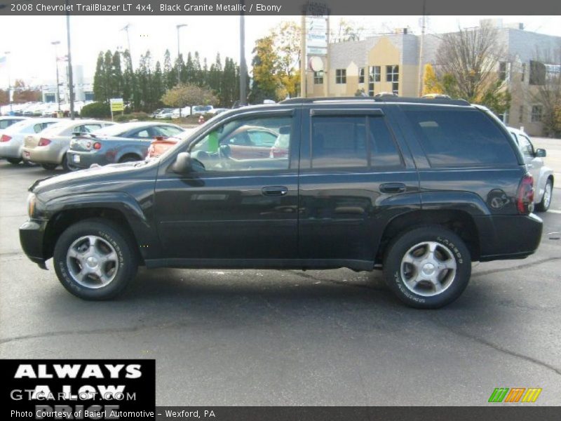 Black Granite Metallic / Ebony 2008 Chevrolet TrailBlazer LT 4x4