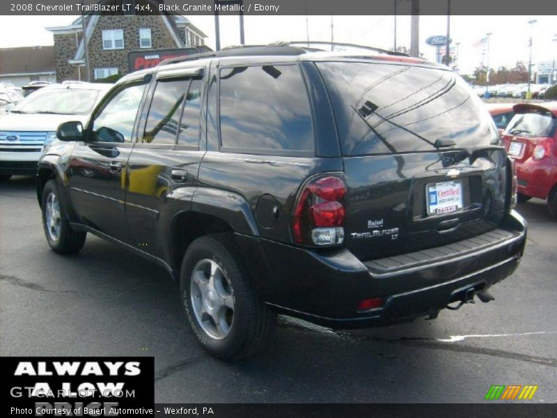 Black Granite Metallic / Ebony 2008 Chevrolet TrailBlazer LT 4x4