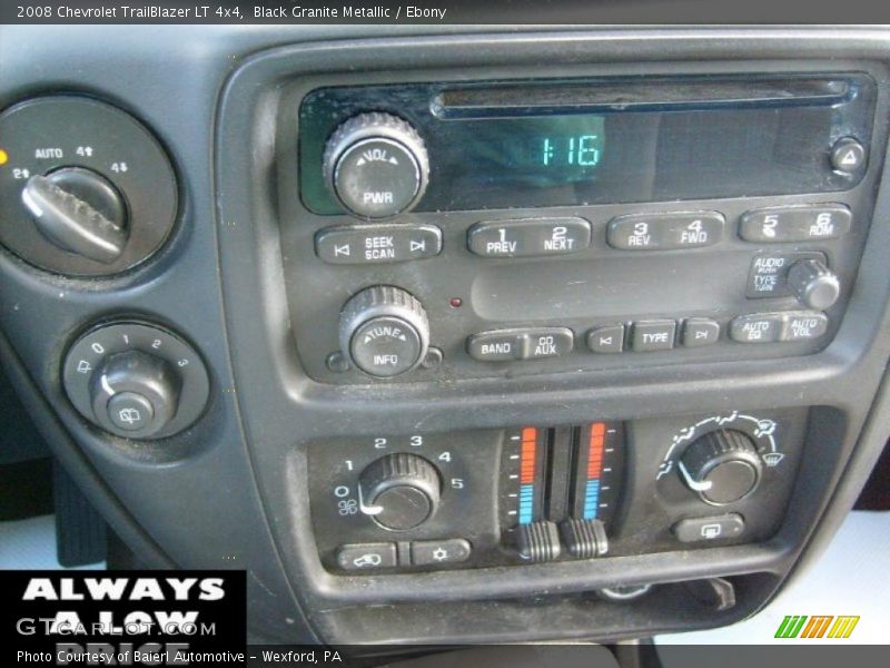 Black Granite Metallic / Ebony 2008 Chevrolet TrailBlazer LT 4x4
