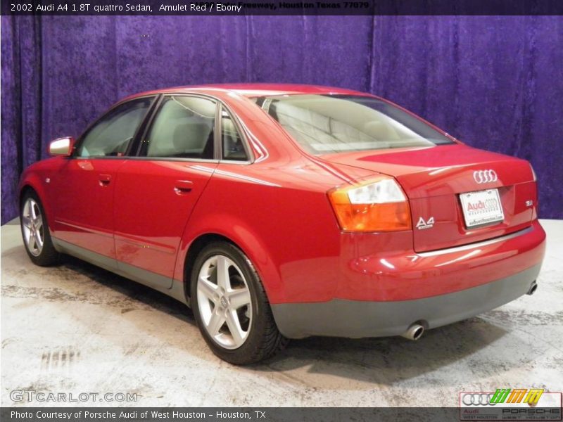 Amulet Red / Ebony 2002 Audi A4 1.8T quattro Sedan