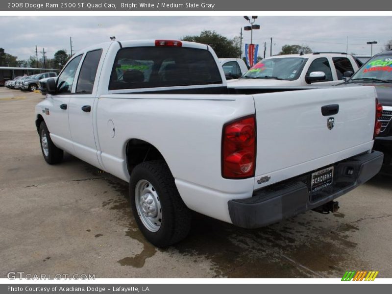Bright White / Medium Slate Gray 2008 Dodge Ram 2500 ST Quad Cab