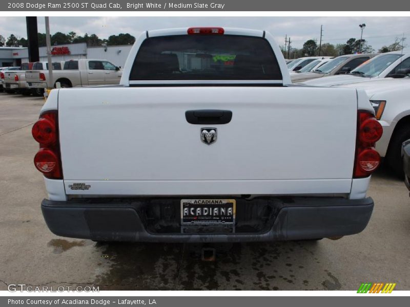 Bright White / Medium Slate Gray 2008 Dodge Ram 2500 ST Quad Cab