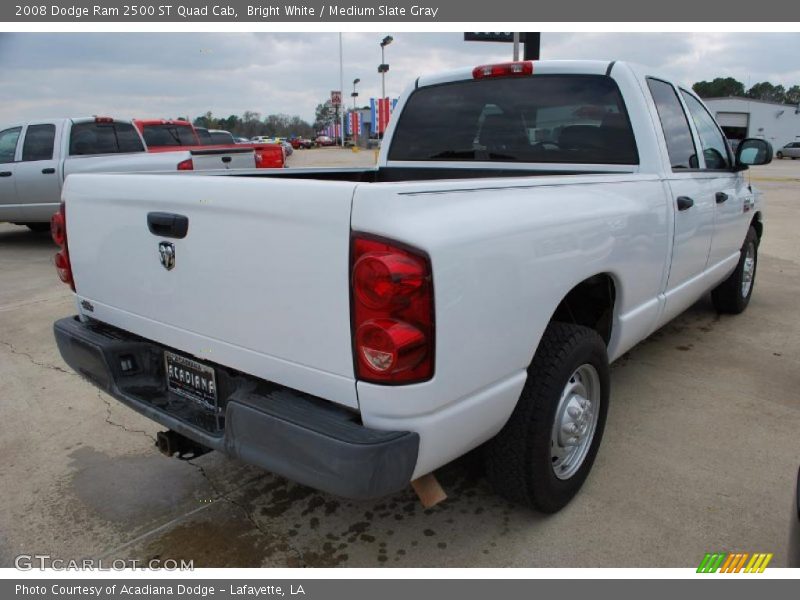 Bright White / Medium Slate Gray 2008 Dodge Ram 2500 ST Quad Cab