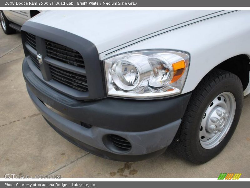 Bright White / Medium Slate Gray 2008 Dodge Ram 2500 ST Quad Cab