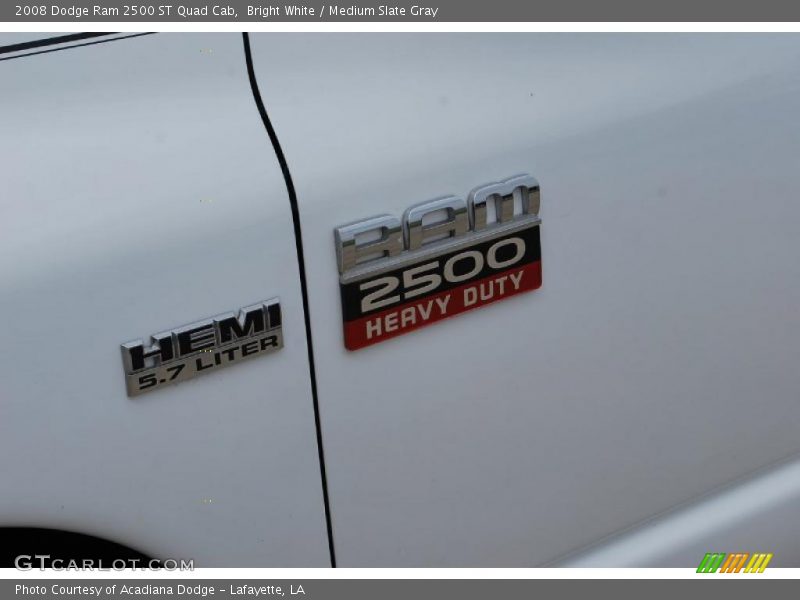 Bright White / Medium Slate Gray 2008 Dodge Ram 2500 ST Quad Cab