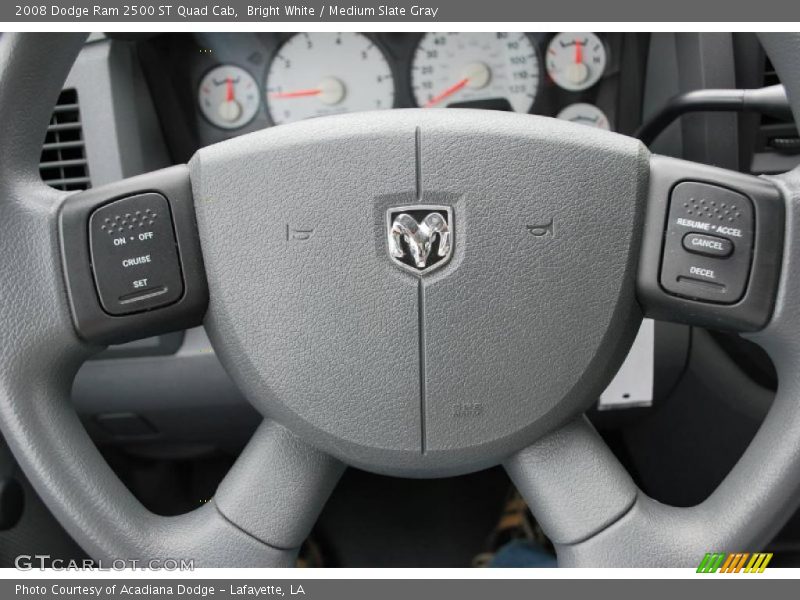 Bright White / Medium Slate Gray 2008 Dodge Ram 2500 ST Quad Cab