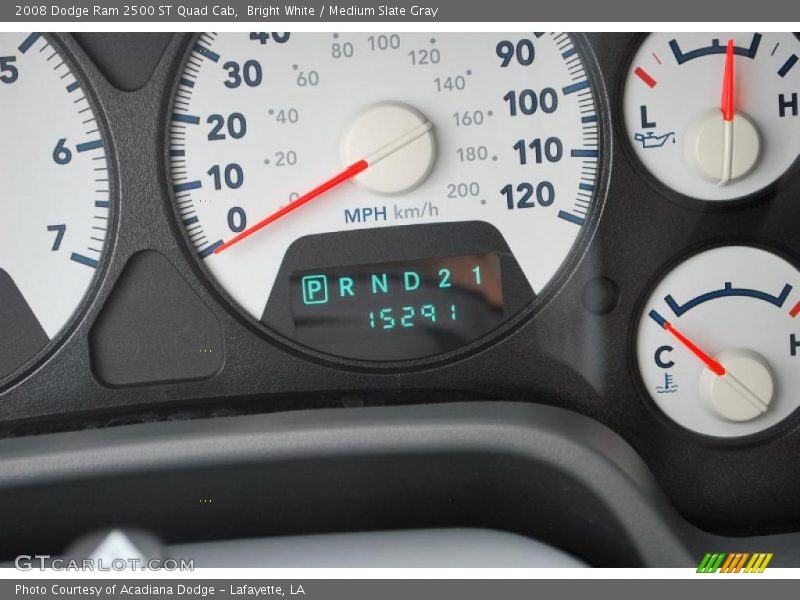 Bright White / Medium Slate Gray 2008 Dodge Ram 2500 ST Quad Cab