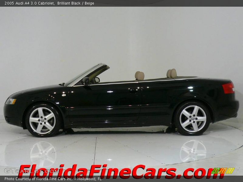 Brilliant Black / Beige 2005 Audi A4 3.0 Cabriolet