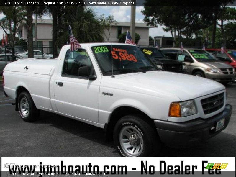 Oxford White / Dark Graphite 2003 Ford Ranger XL Regular Cab Spray Rig