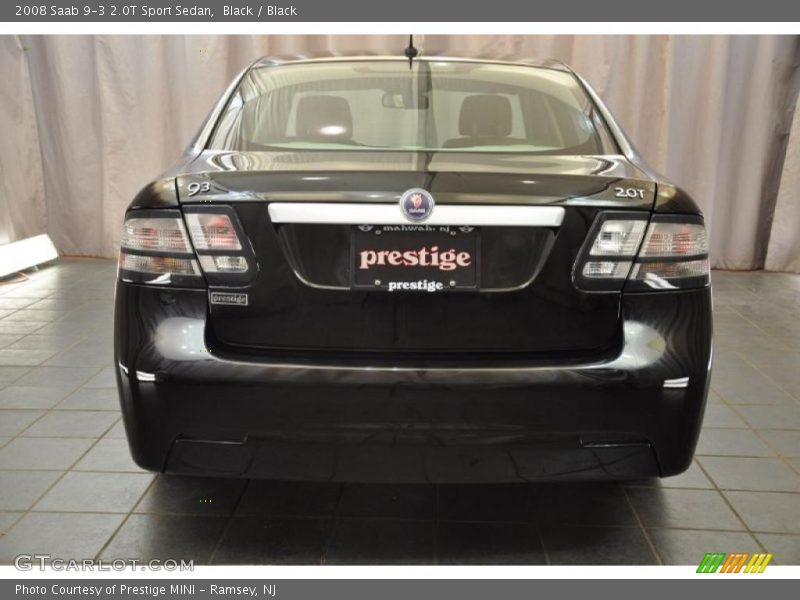 Black / Black 2008 Saab 9-3 2.0T Sport Sedan