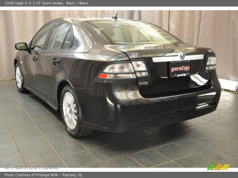 Black / Black 2008 Saab 9-3 2.0T Sport Sedan