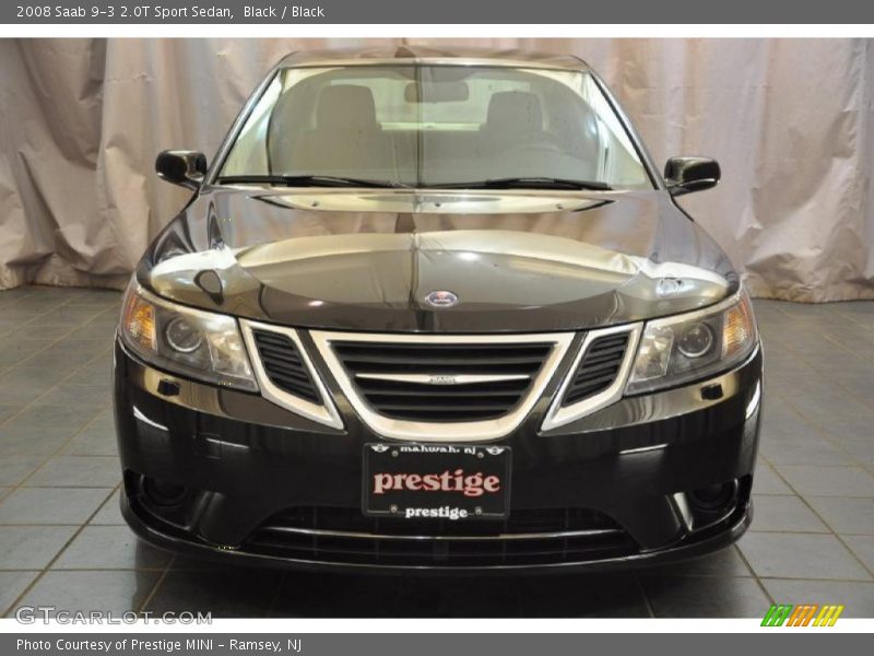 Black / Black 2008 Saab 9-3 2.0T Sport Sedan