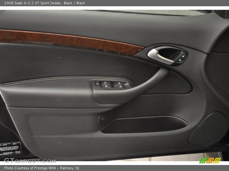 Black / Black 2008 Saab 9-3 2.0T Sport Sedan