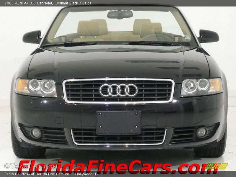 Brilliant Black / Beige 2005 Audi A4 3.0 Cabriolet