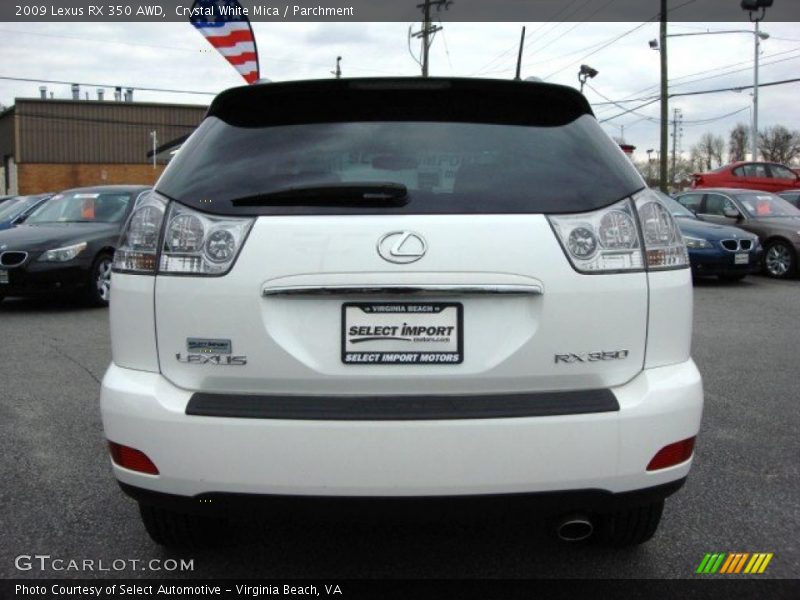 Crystal White Mica / Parchment 2009 Lexus RX 350 AWD