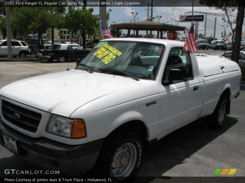 Oxford White / Dark Graphite 2003 Ford Ranger XL Regular Cab Spray Rig