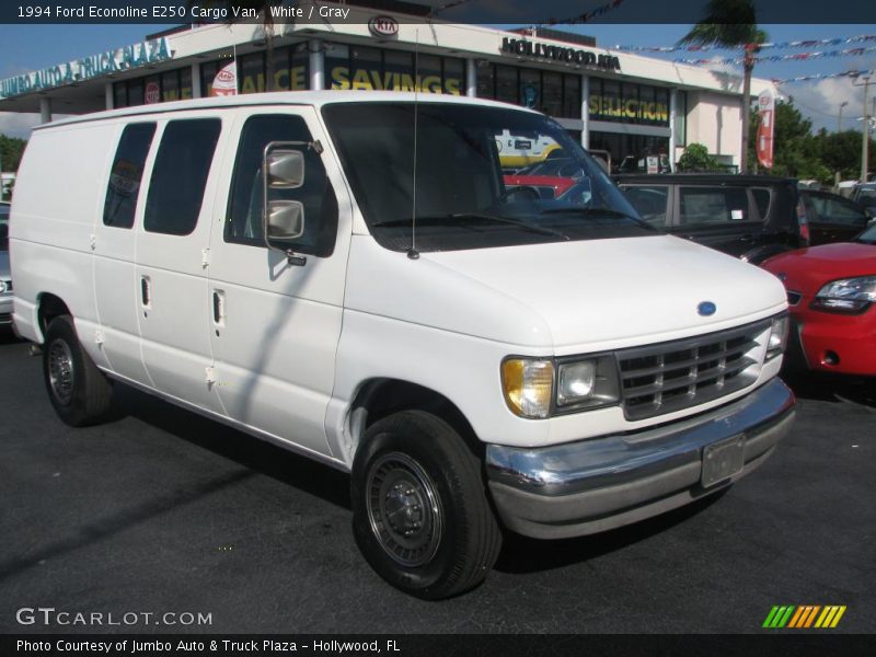 White / Gray 1994 Ford Econoline E250 Cargo Van