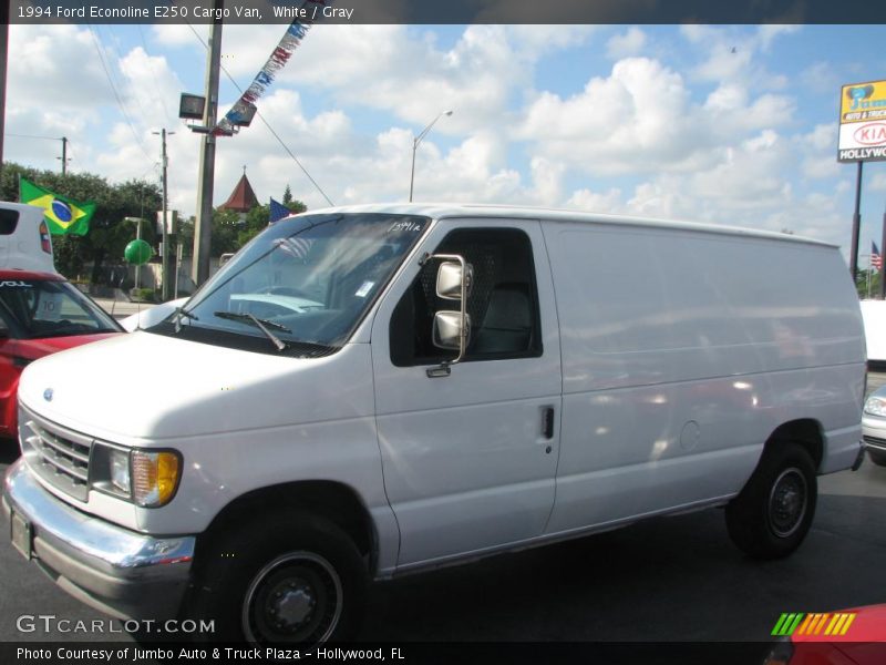 White / Gray 1994 Ford Econoline E250 Cargo Van