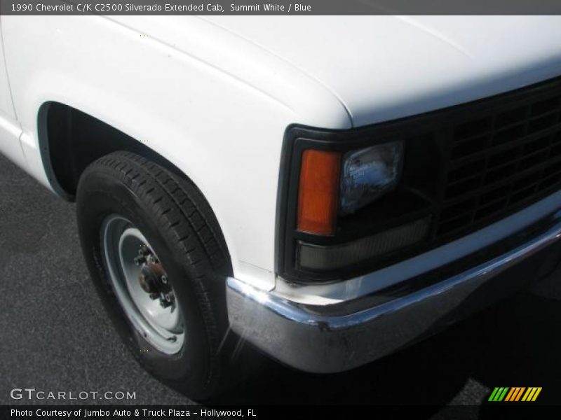 Summit White / Blue 1990 Chevrolet C/K C2500 Silverado Extended Cab