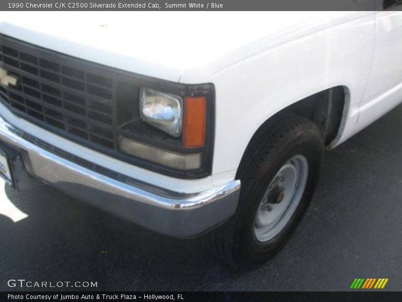 Summit White / Blue 1990 Chevrolet C/K C2500 Silverado Extended Cab