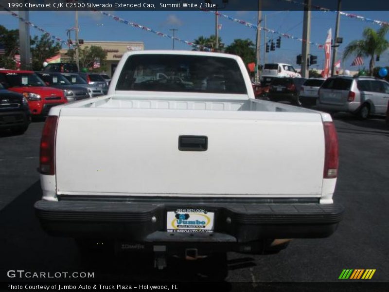 Summit White / Blue 1990 Chevrolet C/K C2500 Silverado Extended Cab