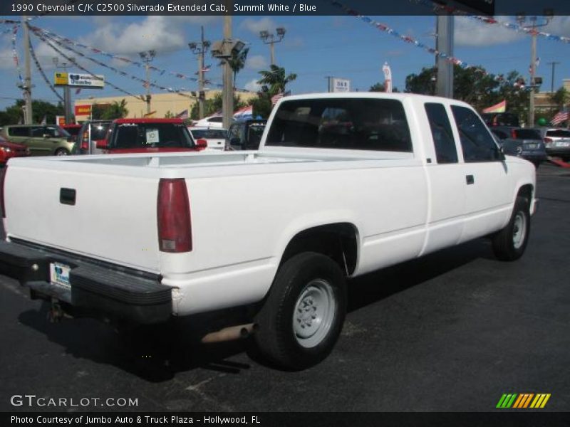 Summit White / Blue 1990 Chevrolet C/K C2500 Silverado Extended Cab