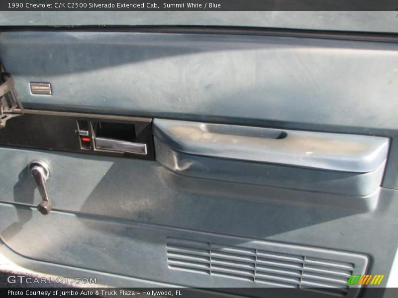 Summit White / Blue 1990 Chevrolet C/K C2500 Silverado Extended Cab