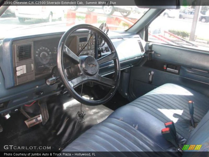 Blue Interior - 1990 C/K C2500 Silverado Extended Cab 