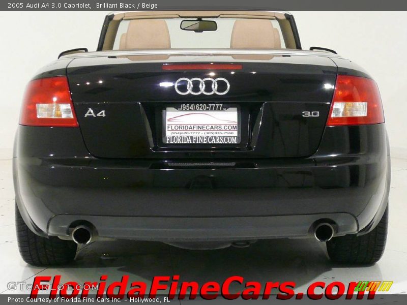 Brilliant Black / Beige 2005 Audi A4 3.0 Cabriolet
