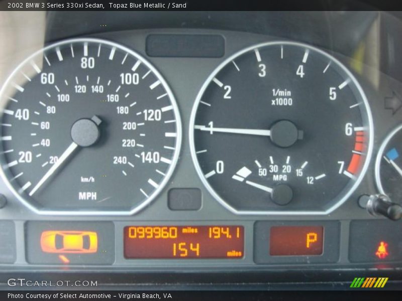  2002 3 Series 330xi Sedan 330xi Sedan Gauges